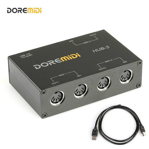 DOREMiDi MIDI 3x3 Box USB MIDI Interface MIDI Box MIDI HUB-3 ► Photo 1/6