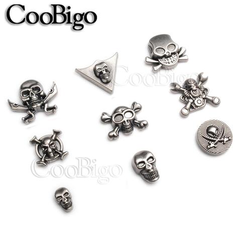 5sets Rock Skull Pewter Punk Studs Rivet Spikes Bracelet  Garment Shoe Bag Pets Collar DIY Leather Craft Parts Accesssories ► Photo 1/6