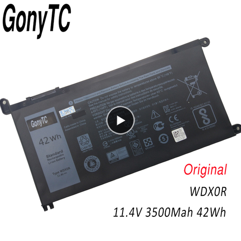 42Wh WDX0R Battery For Dell Inspiron 15-7560 15 5538 15 5567 15 5568 15 7000 P61F Ins14-7460-D1525G WDXOR T2JX4 3CRH3 11.4V ► Photo 1/6