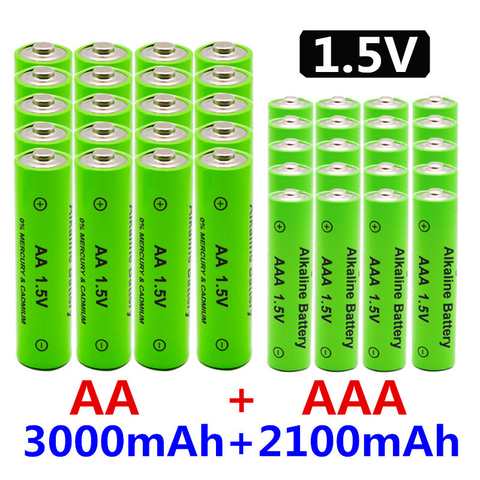 1.5V AA + AAA NI MH Rechargeable AA Battery AAA Alkaline 2100-3000mah For Torch Toys Clock MP3 Player Replace Ni-Mh Battery ► Photo 1/6