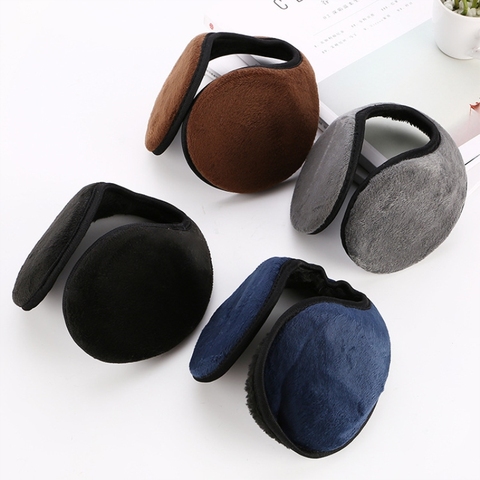Soft Earmuffs Women Men Ear Cover Protector Ear Mask Thicken Plush Winter Men's Warm Solid Earmuff Warmer Apparel Accessories ► Photo 1/6