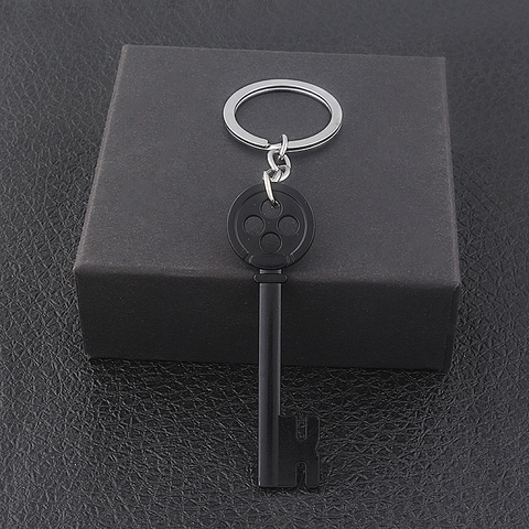 New Coraline Key Skeleton Keychain Neil Gaiman Black Treasure Chest Key Pendant Key Chain for Women Men Key Holder Jewelry ► Photo 1/6