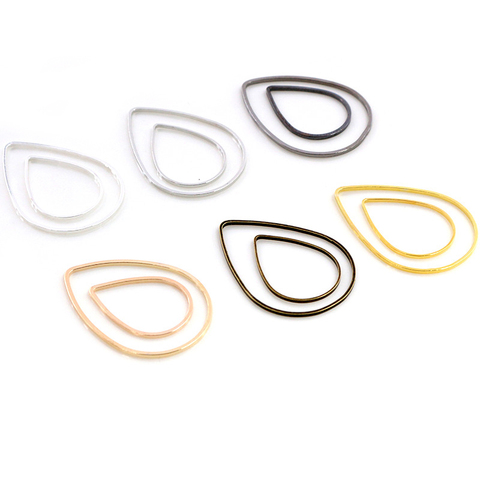 50pcs/Lot 20x15/22x30mm 6 Colors Plated Drop Copper Ring for Earrings findings Earwire Jewelry charms jewelry making Accessories ► Photo 1/6