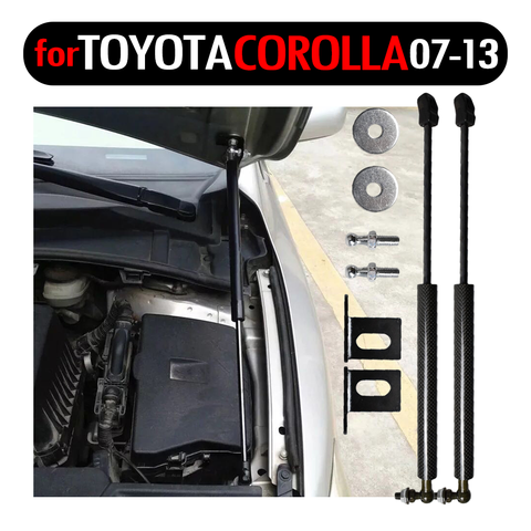 Front Hood Bonnet Gas Struts Lift Support for Toyota Corolla 2007- 2013 Absorber Shock Damper Carbon Fiber ► Photo 1/6