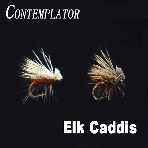 6pcs 14# Brown/Tan Elk Hair Caddis fly fishing dry flies 2styles adult caddisflies/stoneflies lures striking steelhead grayling ► Photo 1/6