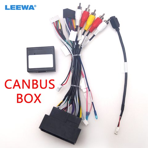 LEEWA Car 16pin Android Wiring Harness USB Cable With Canbus For Jeep Cherokee 15~19/Compass(17+)/Grand Commander/Renegade ► Photo 1/6