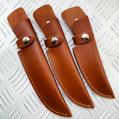 Outdoor Small Straight Knife Set Belt Loop Hunt Multi Holster Carry Sheath Leather Scabbard Cowhide Knife Sheath ► Photo 1/5