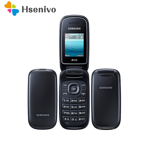 100% Original Unlocked Samsung Flip E1272 phone Dual Sim Card GSM 2G Bluetooth FM Radio Mobile phone Free shipping ► Photo 1/6