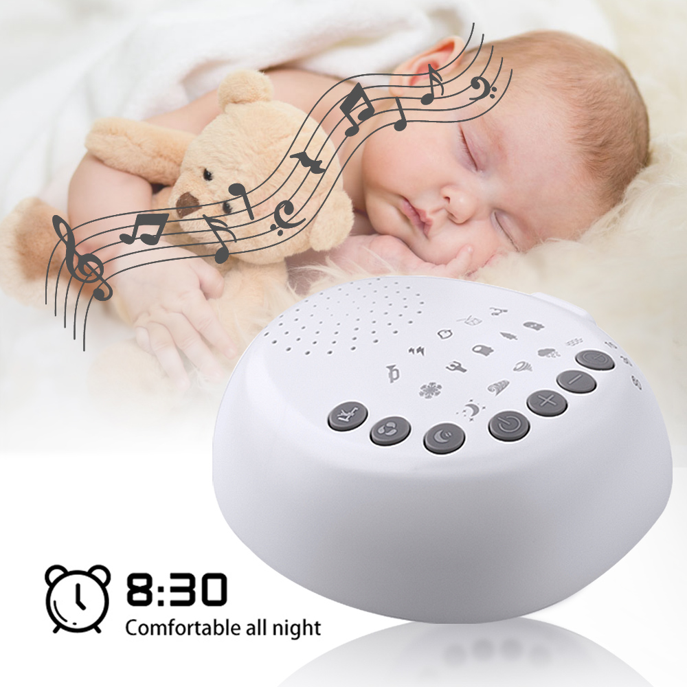 Buy Online White Noise Machine Sensor Rechargeable Music Sleeping Relaxation Baby Sleep Alert Adult Office Travel Sleep Soother Portable Alitools