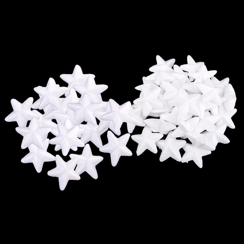 50 Pieces Christmas Star Styrofoam Foam Material for Kids Children DIY Modeling Craft Model Making Educational Toys 5/6.5cm ► Photo 1/6