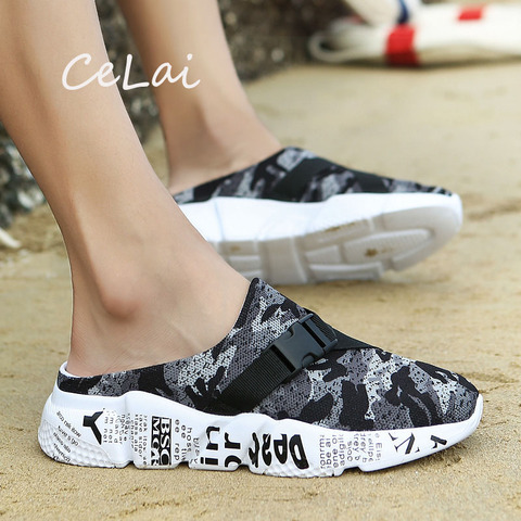 2022 Beach Slip on Shoes Men Big Size Sneakers Comfort Air Mesh Shoes Mens Brands Light Clogs Sneakers Man Summer Outdoor A-032 ► Photo 1/1