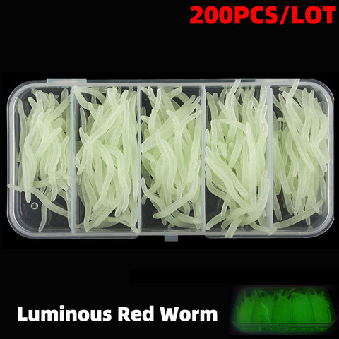 Lifelike Worms Soft Silicone Bait Artificial Fishing Lure Tackle Shrimp Odor Simulation Earthworm Fishy Smell Carp Bass Pesca ► Photo 1/6