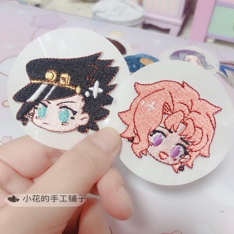 Japan Anime JoJo Bizarre Adventure Golden Wind Embroidery Armband Kakyoin Noriaki Cosplay Pins Patches Sticker DIY Badge Pendant ► Photo 1/5