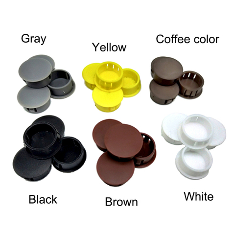 10Pcs Round Plastic Cover Furniture Snap hole plug Panel hole plug drilling screw furniture hole plug anti-theft door hole ► Photo 1/2