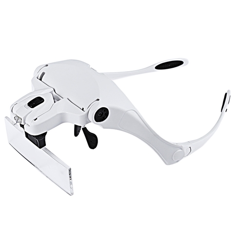 1.0X 1.5X 2.0X 2.5X 3.5X Adjustable 5 Lens Loupe LED Light Headband Magnifier Glass LED Magnifying Glasses With Lamp ► Photo 1/6