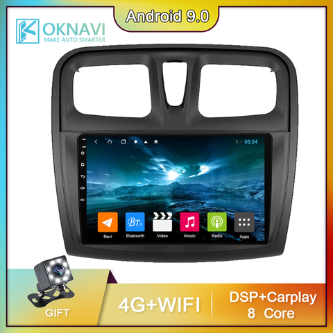 Car Radio For Renault 2 Sandero Symbol 2014-2022 Multimedia DVD CD Player GPS Navigation Android 9.0 No 2din Carplay DSP Canbus ► Photo 1/6
