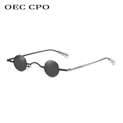 Vintage Rock Punk Man Sunglasses Classic Small Round Sunglasses Women Wide Bridge Metal Frame Black lens Eyewear Driving очки ► Photo 1/6