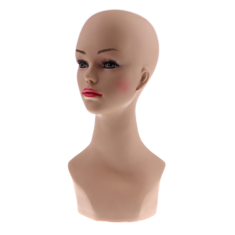 PVC Plastic Female Mannequin Head Fashion Manikin Model for Wigs Hat Necklace Glasses Scarf Display Stand Jewelry Rack ► Photo 1/6