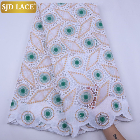 New Arrivals Swiss Voile Lace In Switzerland High Quality African Dry Lace Fabric 100%Punch Holes Cotton Lace For Party SewA1754 ► Photo 1/6