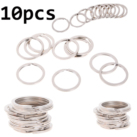 10 Pcs DIY Key Ring Metal Blank Silver Nickel Split Key Ring Keyring 25mm Connectors Stainless Steel Key Chains Accessories ► Photo 1/6