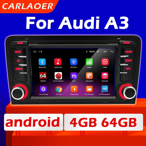 Car Android Radio Multimedia Player For Audi A3 2003 2004 2005 2006 2006 2007 2008 2009 2010 2011 8P 8P1 8V 3-door S3 RS3 2din ► Photo 1/6