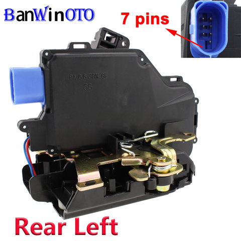 Left Rear Door Lock Actuator Central Mechanism 3D4839015A 7L0839015D for VW Touran Caddy Jetta Golf 5 V Seat Toledo Skoda 7 Pin ► Photo 1/6