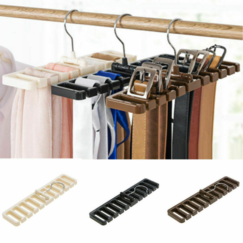 Closet Storage Rack Tie Belt Scarf Organizer Rotating Saver Space Hanger