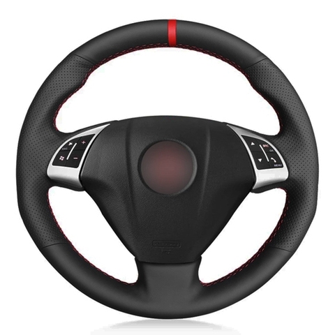 Car Steering Wheel Cover Soft Black Artificial Leather For Fiat Grande Punto Bravo Linea 2007-2022 Qubo Doblo Opel Combo ► Photo 1/6