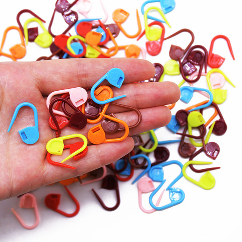 100pcs Multicolor Plastic Knitting Tools Small Locking Stitch Markers Crochet Latch Knitting Accessories Needle Clip Hook Supply ► Photo 1/6