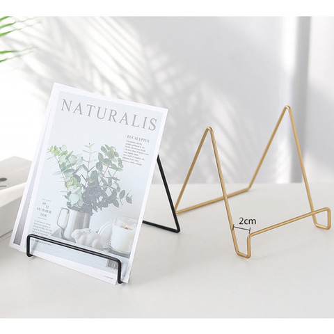 Iron Art  Magazine Display Stand Dish Rack Plate Bowl Picture Frame Photo Book Pedestal Holder Home Decoration Storage Ornaments ► Photo 1/1