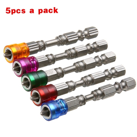 5Pcs Single Head Magnetic Screwdriver Bit Electric Screw Driver Anti-Slip For Power Tools Extractor Screwdriver Accessories New ► Photo 1/6