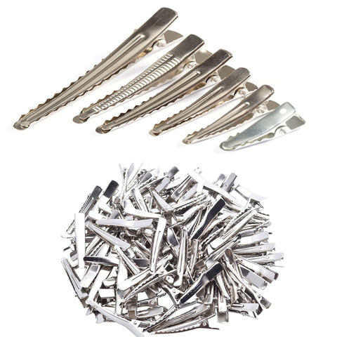 10pcs 25/30/35/45/50/60mm Clips Single Prong Alligator Hairpin With Teeth Blank Setting Jewelry Making Base For DIY Hair Clips ► Photo 1/6