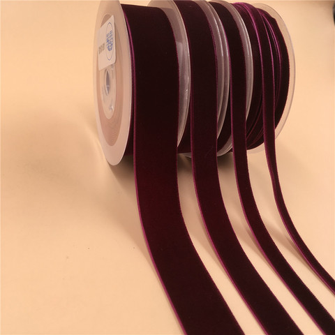 6mm/9mm/15mm Burgundy Single Face Velvet Ribbon For Handmade Gift Bouquet Wrapping Supplies Home Party Decoration Christmas ► Photo 1/6