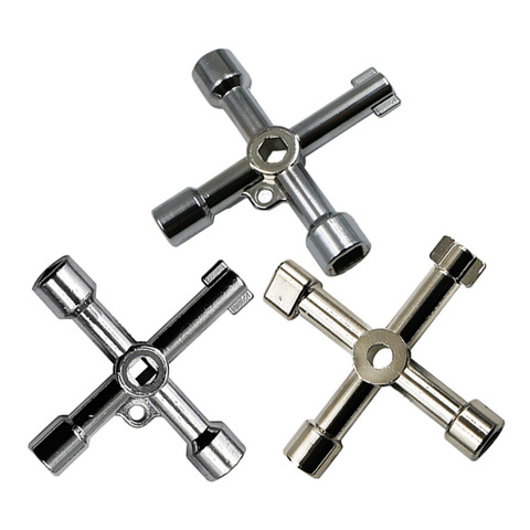 Multifunction 4 Ways Universal Triangle Wrench Key Plumber Keys Triangle For Gas Electric Meter Cabinets Bleed Radiators ► Photo 1/5