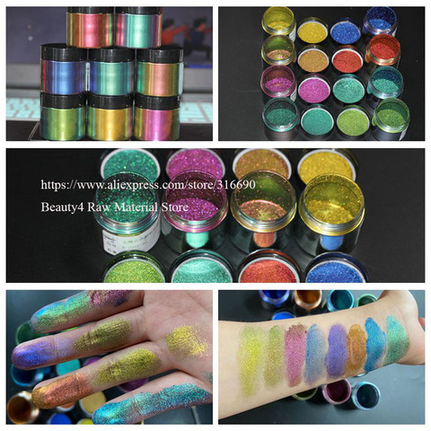 Multipurpose Makeup Shifting Pigments Magic Optical Chameleon Mirror Powder Chrome Smooth Eye Shadow for Face/Body/Nails ► Photo 1/6