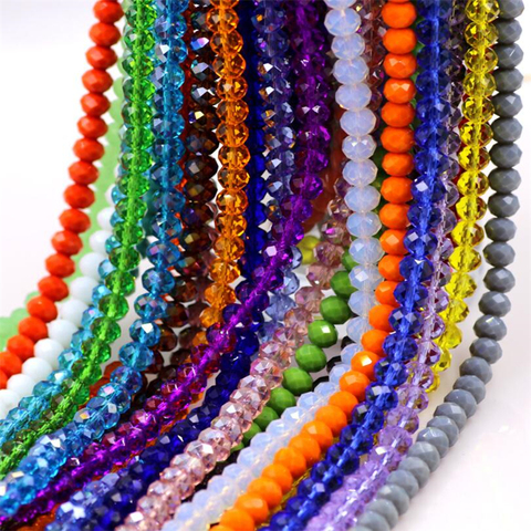 AAA Quality Crystal Glass Faceted Beads 3 4 6 8 10mm Rondelle Spacer Bead Jewelry Making Supply for DIY Beading Projects ► Photo 1/6