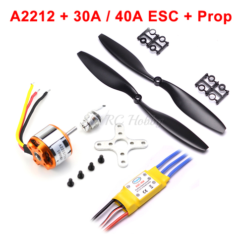 A2212 2212 1000KV 1400KV Brushless Outrunner Motor 30A / 40A Brushless ESC for DIY RC Aircraft Quadcopter Hexacopter Multirotor ► Photo 1/6