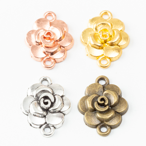 30  pcs Vintage Flower Connector zinc alloy charms pendant DIY Bracelet Necklace metal jewelry accessories Making ► Photo 1/3