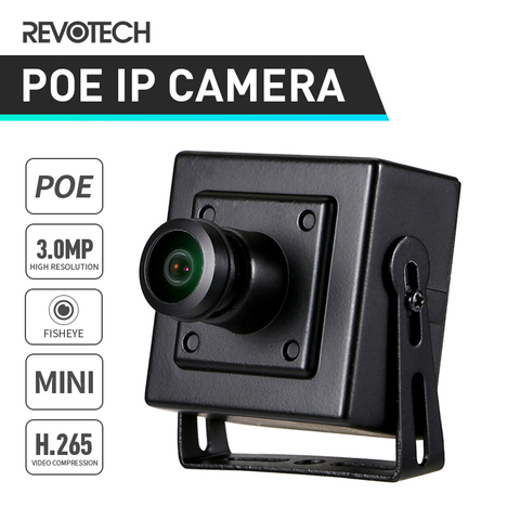 POE H.265 Fisheye HD 3MP 1.44mm Mini Type Indoor IP Camera 1296P / 1080P Security Camera CCTV Cam Video Surveillance System ► Photo 1/6