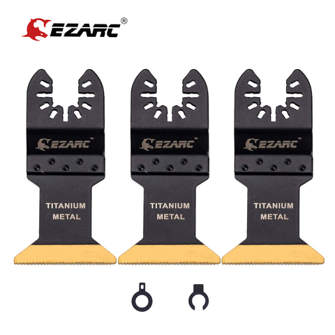 EZARC 3Pcs Titanium Oscillating Multitool Blade Oscillating Multi-Tools Accessories for Wood, Hard Material and Metal Cutting ► Photo 1/6