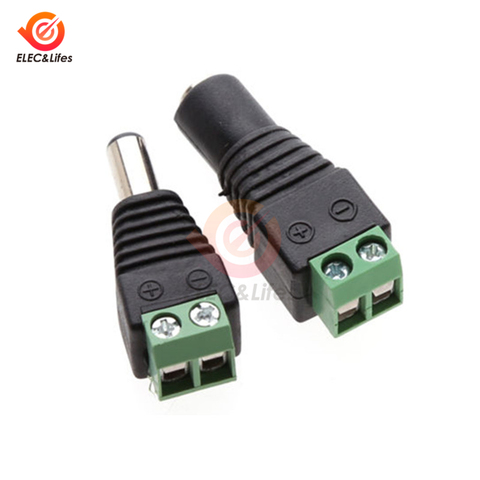 5Pairs DC 12V Male + Female 2.1x5.5MM DC Power Jack Plug Adapter Connector for CCTV TV Camera ► Photo 1/5