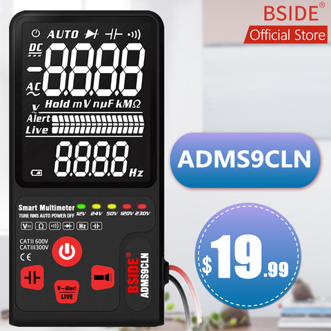 BSIDE Upgraded Multimeter Digital Voltage Tester 3.5” EBTN LCD 3-Line Display  TRMS Ohm Hz with Analog Bar& 5 LED Indicator DMM ► Photo 1/6
