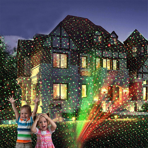 Thrisdar Moving Full Sky Star Laser Projector Lamp Outdoor Garden Landscape Lighting Red&Green Christmas Party LED Stage Light ► Photo 1/4