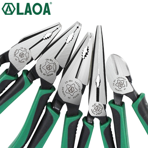1pcs LAOA CR-MO Combination Pliers Long Nose Plier Fishing Pliers Wire Cutter Stripping American Type Tools For Electrician ► Photo 1/6