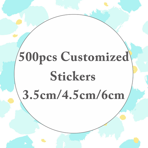 500pcs Custom Sticker and Customized Logos Wedding Birthdays Baptism Stickers Design Your Own Personalize Stickers ► Photo 1/3