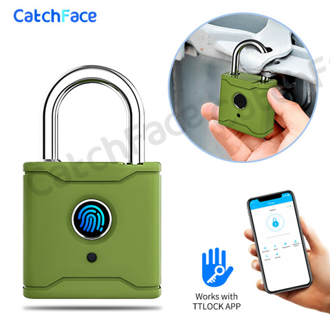 Bluetooth Smart Padlock Fingerprint Lock Smart Lock Keyless with TTlock App ► Photo 1/6