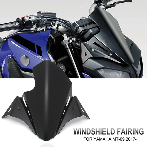 FOR YAMAHA MT-09 MT09 Motorcycle Accessories Front Windshield Windscreen Airflow Wind Deflector 2017 2022 ► Photo 1/6