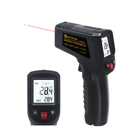 Non-contact Pyrometer Digital Industrial Food Infrared Thermometer Laser Temperature Meter Gun LCD Display Emissivity Adjustable ► Photo 1/6