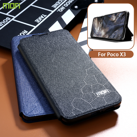 Filp Case For Xiaomi Poco X3 NFC Cover With Holder Full Protection Case For Poco X3 Silicone Flip Leather 360 Shockproof  Case ► Photo 1/6