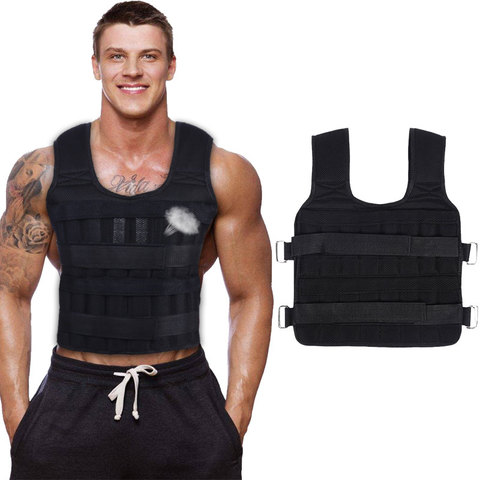 30KG Loading Weight Vest Boxing Train Fitness Equipment Gym Adjustable Waistcoat Exercise Sanda Sparring Protect Sand Clothing ► Photo 1/6